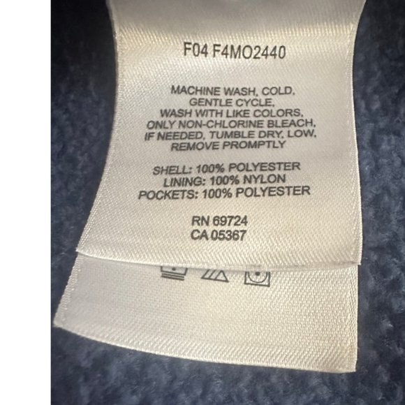 Columbia Vertex Mens Large Full Zip Fleece Jacket Core Interchange Royal/Grey L - Picture 9 of 9